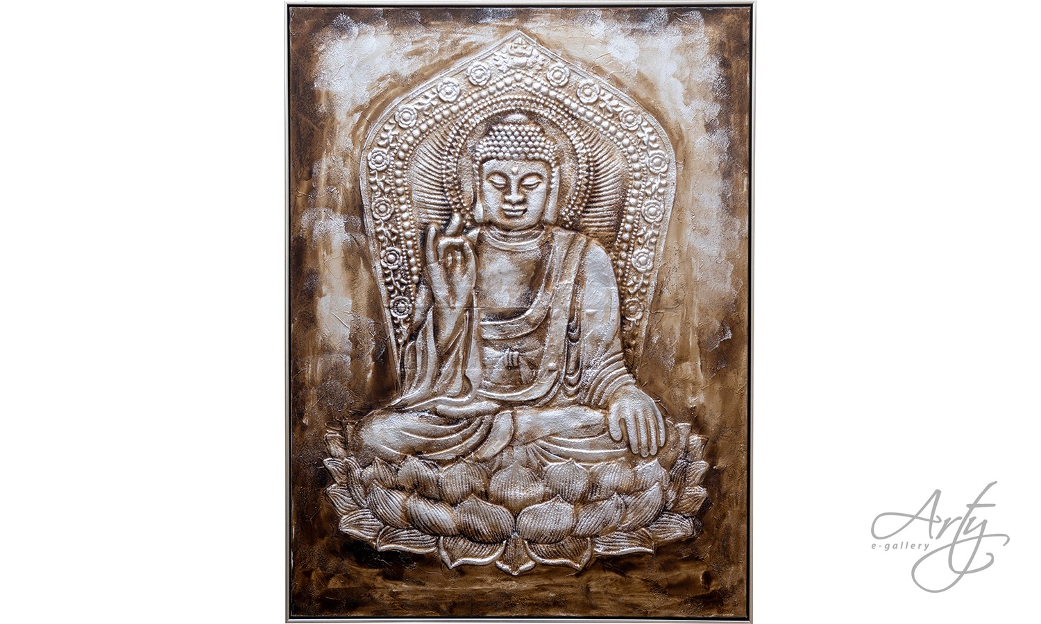 3D Silver Buddha